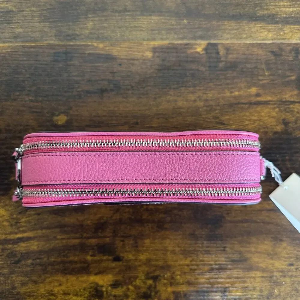 Tory Burch Pink Love Pebble Leather Mini Miller Crossbody Bag Clutch 145667 NWT - Picture 6 of 16
